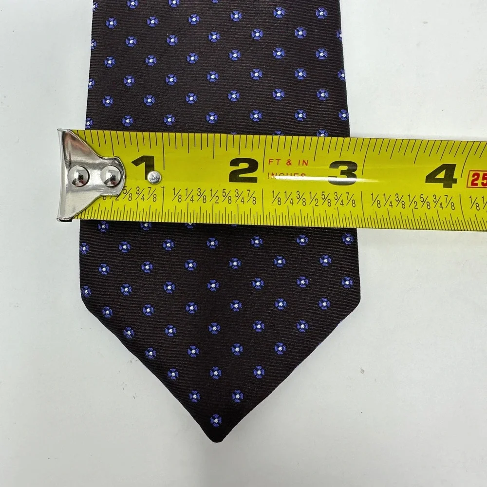 Canali Silk Tie Mens Brown Blue Impeccabile Office Career‎ Luxury Formal  Italy